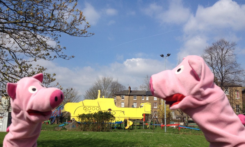 Nach Hause fahren die Schweine mit einem sogenannten „Yellow Submarine“. 
