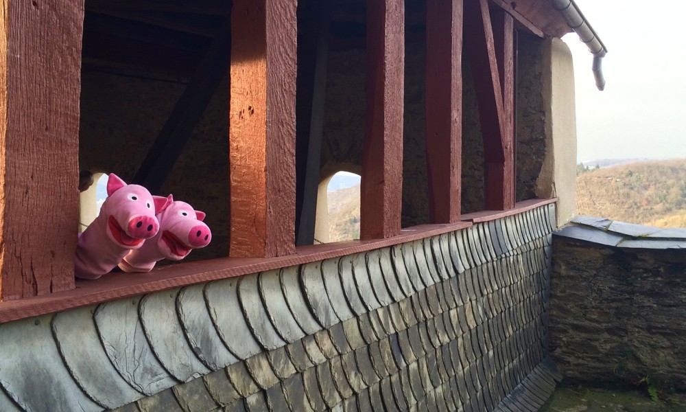 Von der Balustrade konnte man die Feinde mit faulen Eiern bewerfen. 