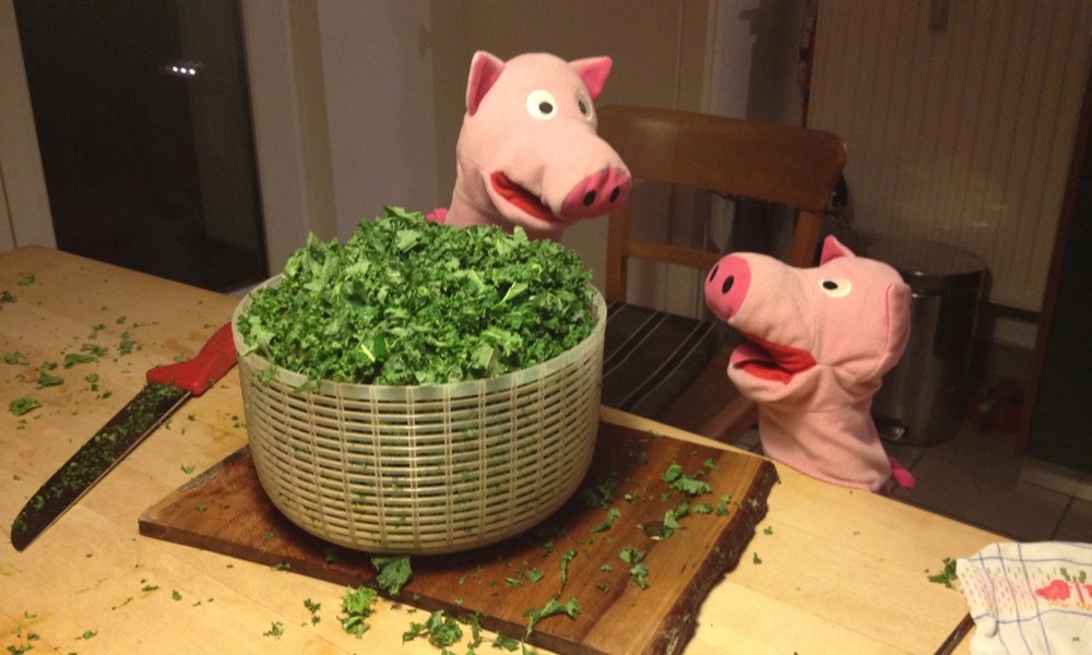 ... wobei ein Schwein reklamiert, dass es ja wohl viel mehr geschnibbelt hat.