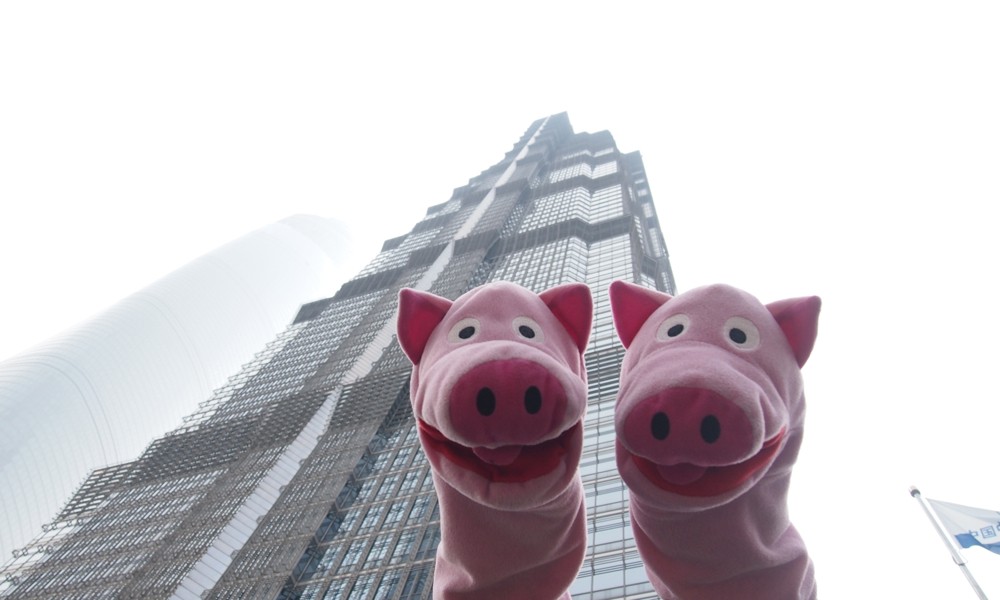 Hoch auf den Jinmao-Tower!