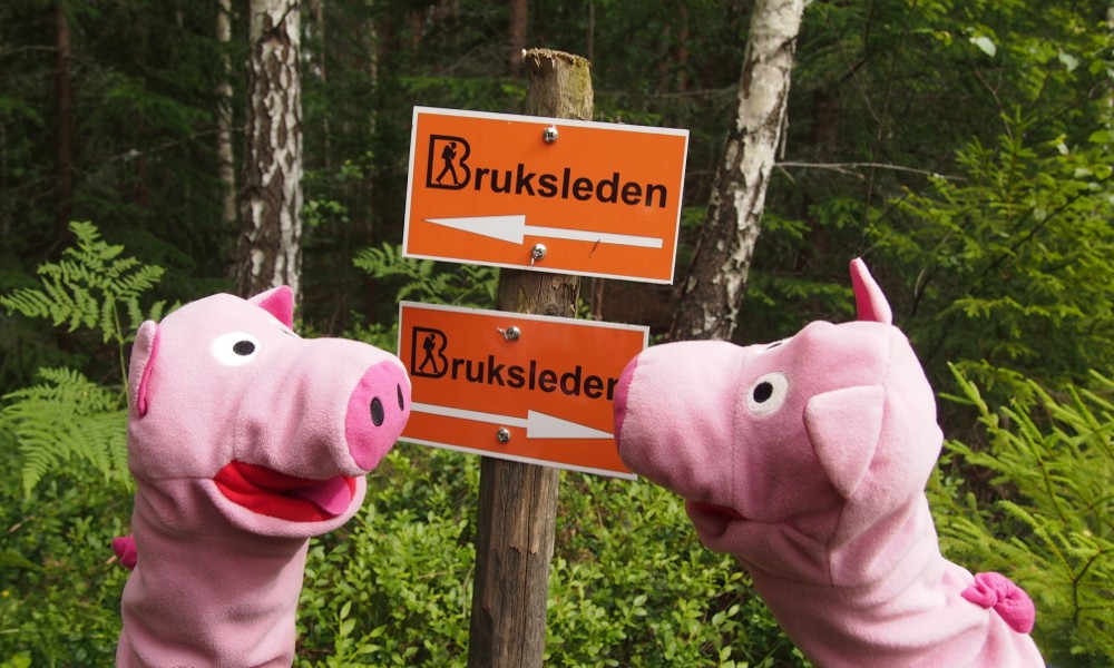 Da geht es schon auf Wanderschaft, unklar ist, ob nach rechts oder nach links.