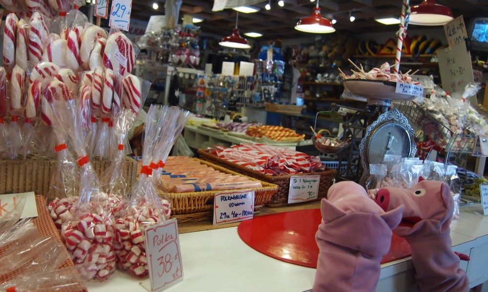 Schweine dürfen einkaufen.