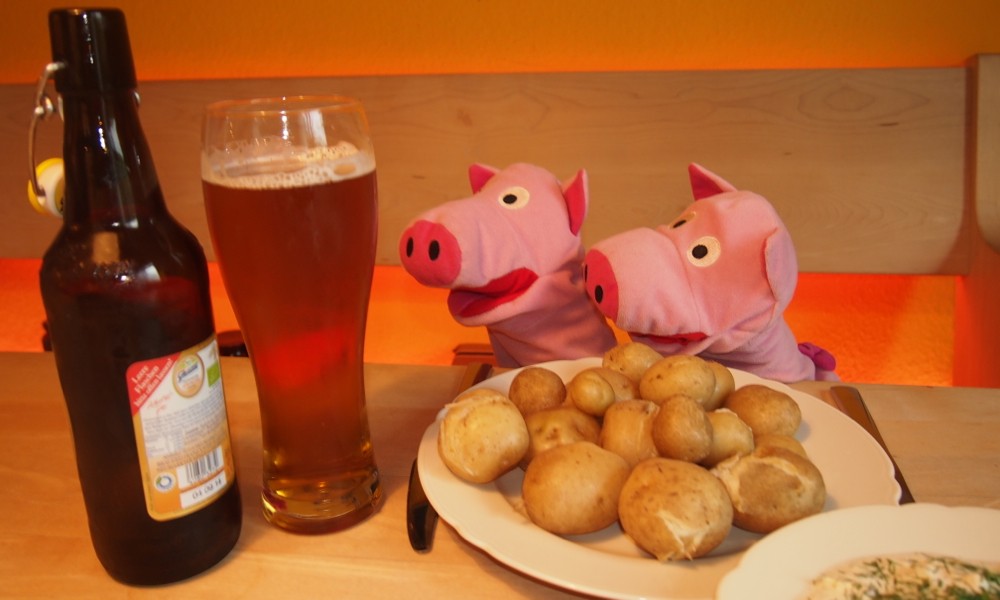 ... und einem Weizenbier! Grüße an die Queen!