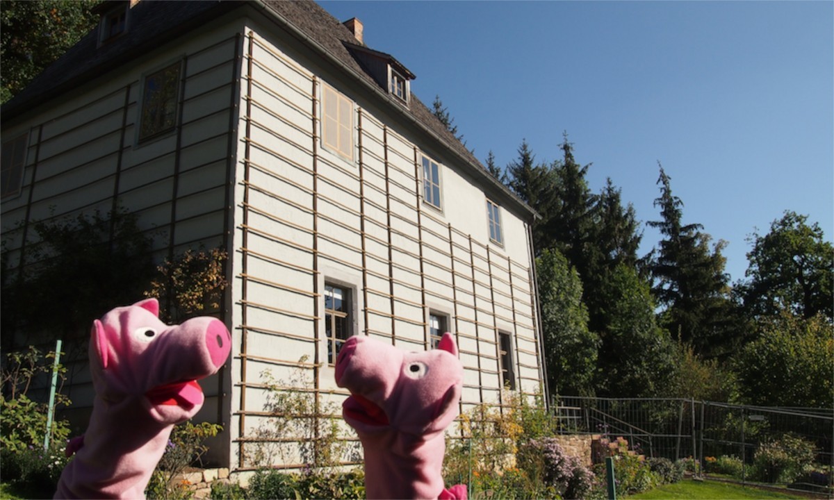 Goethes Gartenhaus: Hier rankten zur Zeit des Dichters Kletterkartoffeln. 