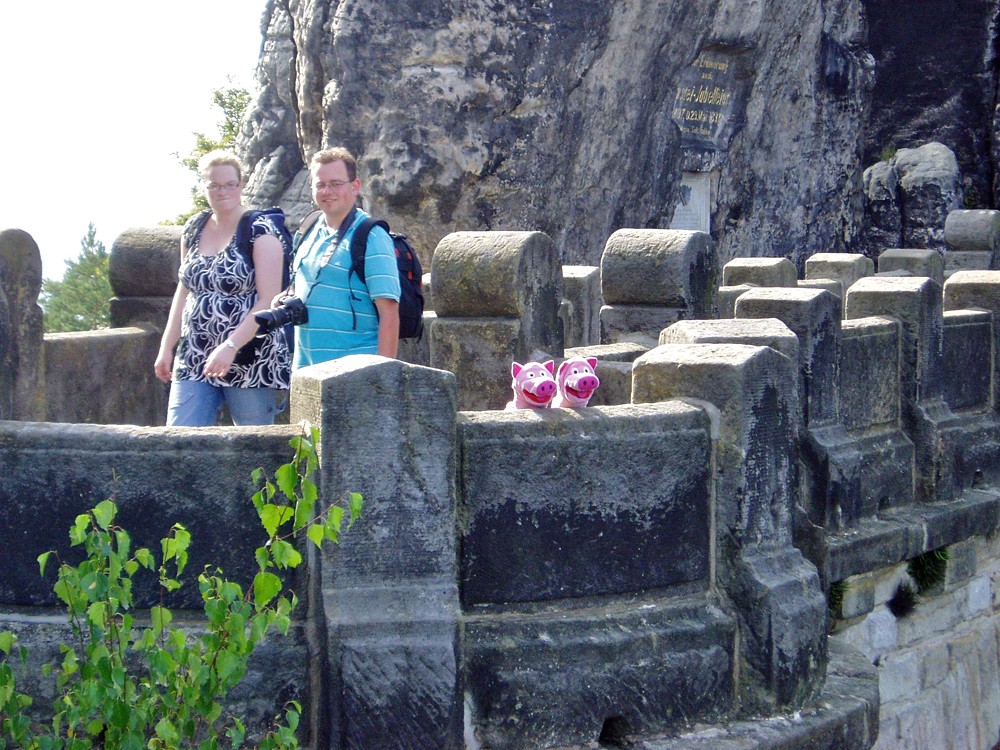 ... hier auf der Basteibrücke.